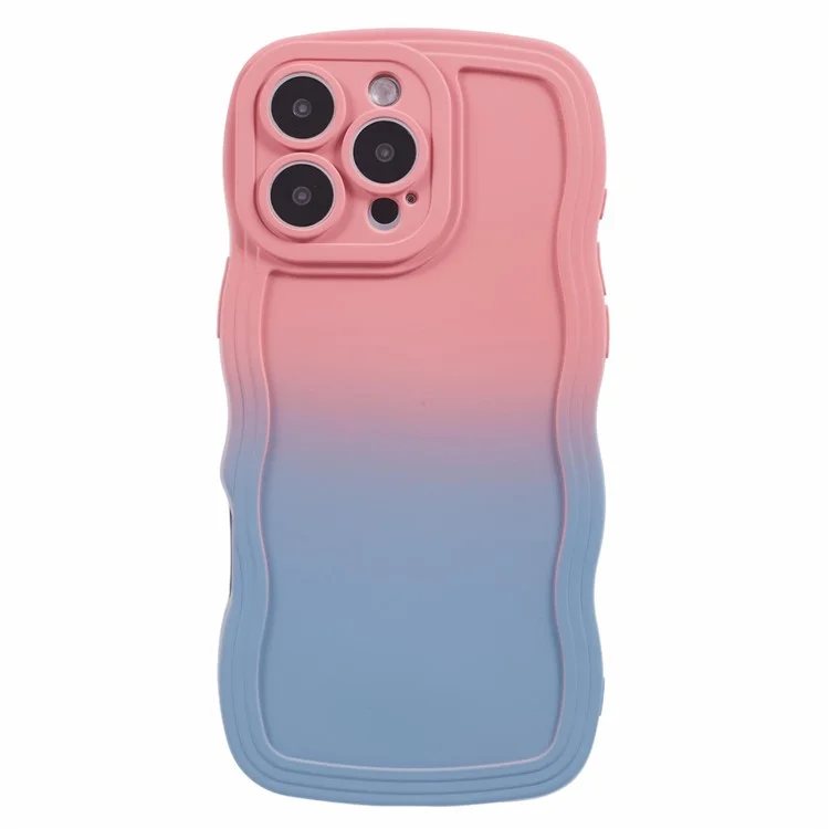 JTW -serie Für Iphone 16 Pro Max TPU Phone Case Gradientenfarbe Gummi - Pink+himmelblau