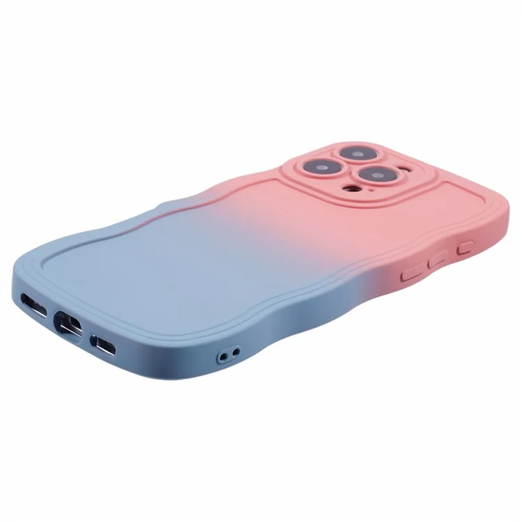 JTW -serie Für Iphone 16 Pro Max TPU Phone Case Gradientenfarbe Gummi - Pink+himmelblau
