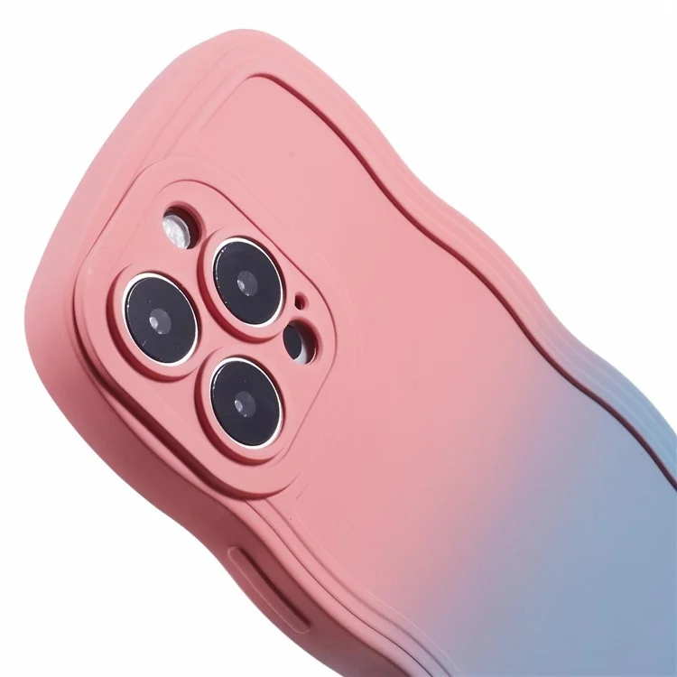 JTW -serie Für Iphone 16 Pro Max TPU Phone Case Gradientenfarbe Gummi - Pink+himmelblau