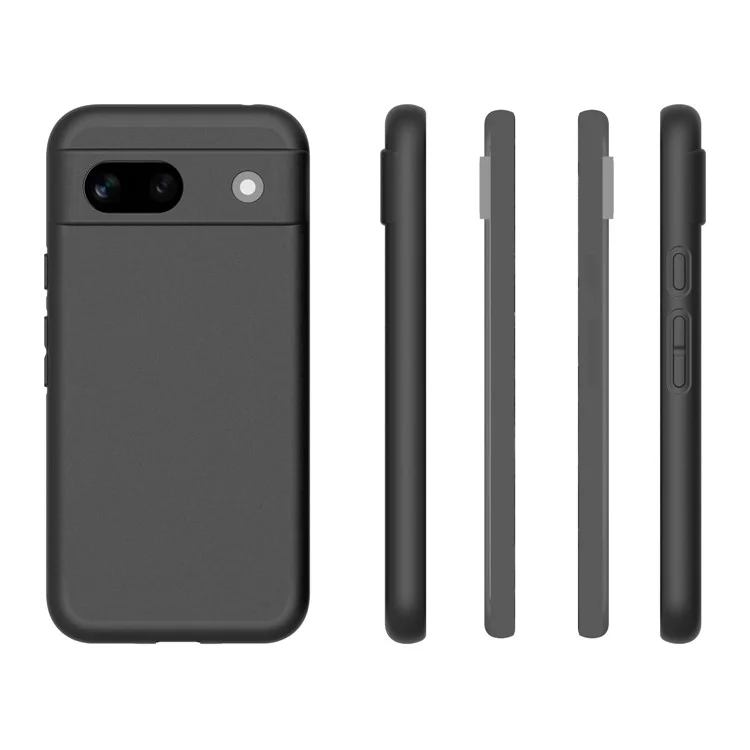 10 pièces / pack pour étui Google Pixel 8a - Couverture de protection en TPU souple anti-traces de doigts - Noir