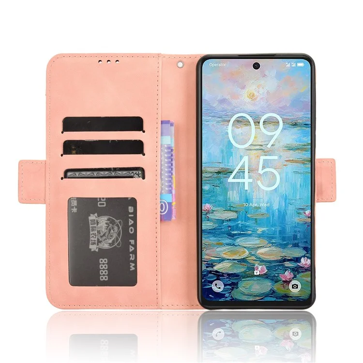 Для TCL 50 Pro Nxtpape 5G / 50 Nxtpape 5G Кожаный Чехол по Телефону с Несколькими Слотами Карт - Розовый