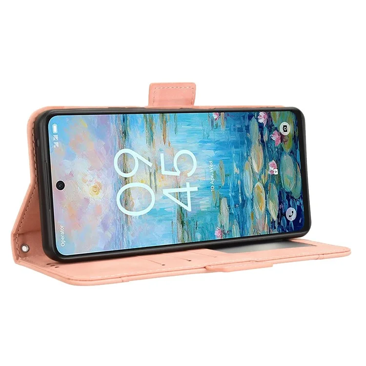 Для TCL 50 Pro Nxtpape 5G / 50 Nxtpape 5G Кожаный Чехол по Телефону с Несколькими Слотами Карт - Розовый