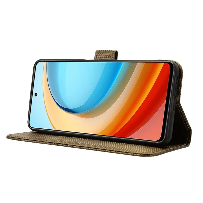 For ZTE Blade A75 5G / nubia Focus Case PU Leather Diamond Texture Wallet Phone Cover - Brown