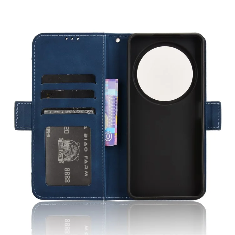 For ZTE Blade A75 5G / nubia Focus Leather Case Phone Wallet Cover with Multiple Card Slots - Blue
