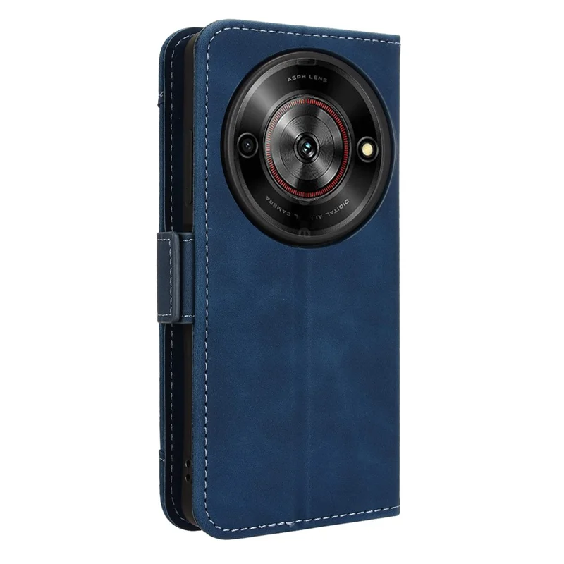 For ZTE Blade A75 5G / nubia Focus Leather Case Phone Wallet Cover with Multiple Card Slots - Blue