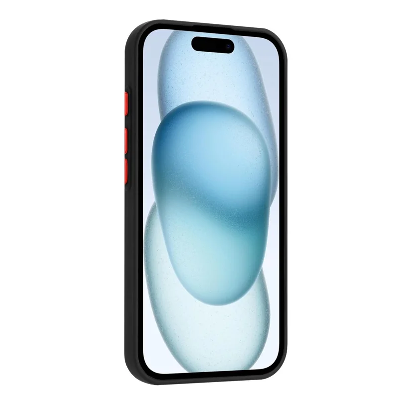 For iPhone 16 Case Flexible TPU Phone Cover with Back Card Slot - Black