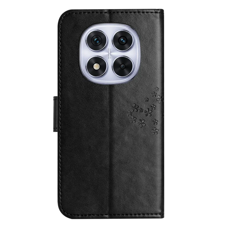 Per Xiaomi Redmi Note 14 Pro 5G / 14 Pro+ 5G Case PU Leather Owl Tree Exprinted Wallet Cover - Nero