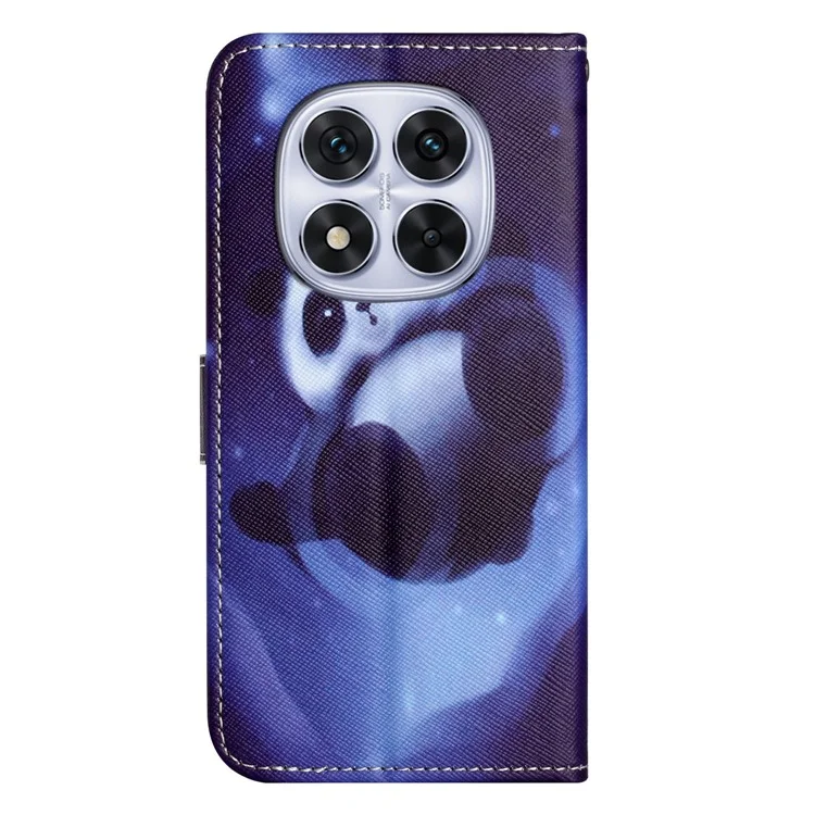 Для Xiaomi Redmi Note 14 Pro 5g / 14 Pro+ 5G Case Pattern Print pu Кожаный Кожаный Телефон Покровитель Поперечной Текстура Текстура - Панда