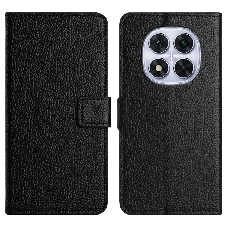 Для Xiaomi Redmi Note 14 Pro 5g / 14 Pro+ 5g Case Cue pu Кожаный Кожаный Телефон Телефона Litchi Texture, Black