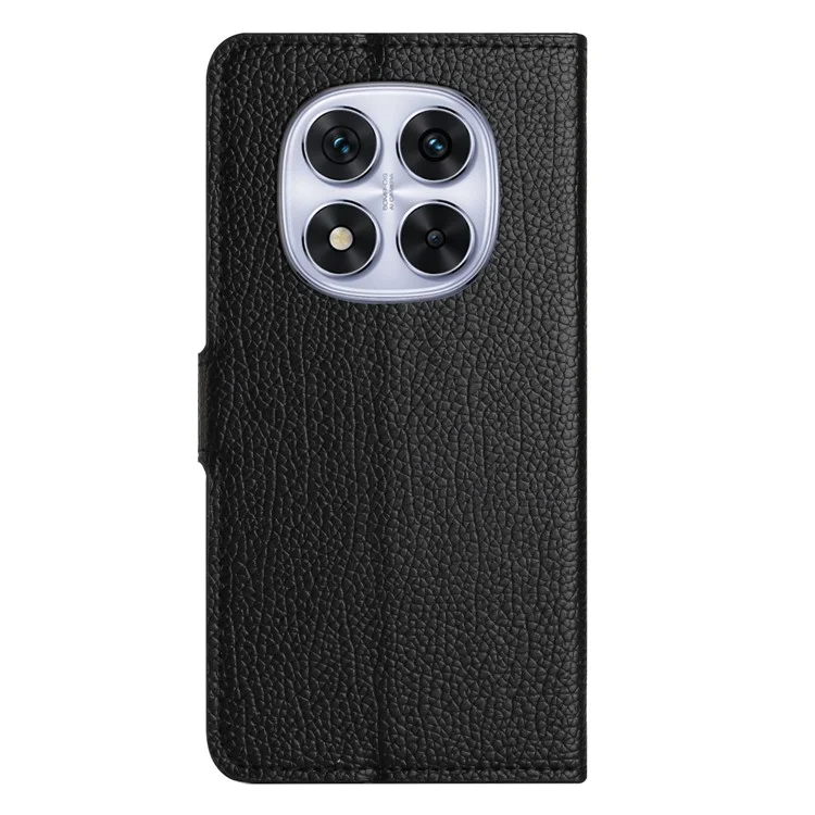 Для Xiaomi Redmi Note 14 Pro 5g / 14 Pro+ 5g Case Cue pu Кожаный Кожаный Телефон Телефона Litchi Texture, Black
