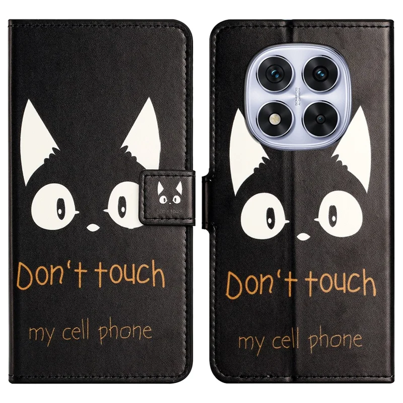 For Xiaomi Redmi Note 14 Pro+ 5G / Note 14 Pro 5G / Poco X7 5G Case Pattern Print PU Leather Wallet Phone Cover - Cat Ears