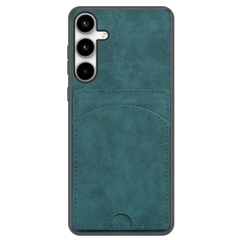 Für Samsung Galaxy S24 fe Case Kickstand Lederbeschichtete TPU -telefonabdeckung Mit Kartensteckplatz - Grün