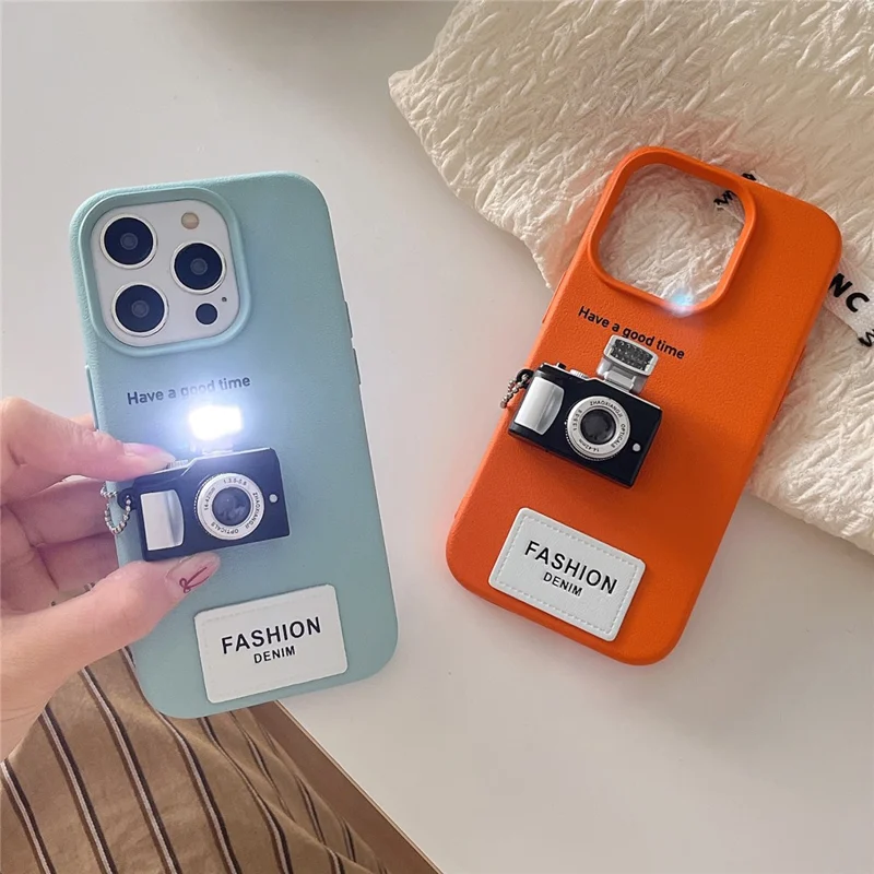 For iPhone 16 Pro Case Stereo Camera Decor PC+PU Phone Protective Cover - Silver