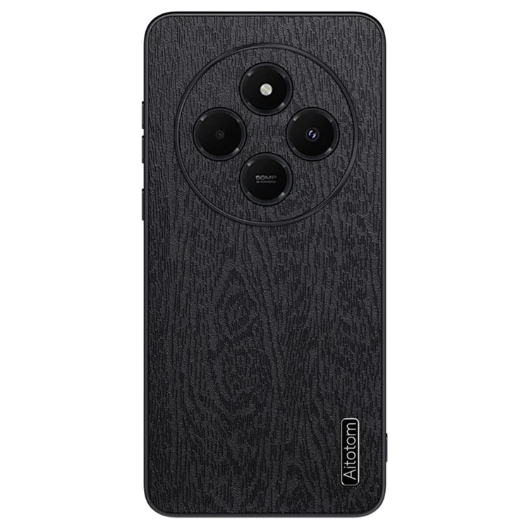 Для Xiaomi Redmi 14c 4G Case Texture Texture PU - Черный