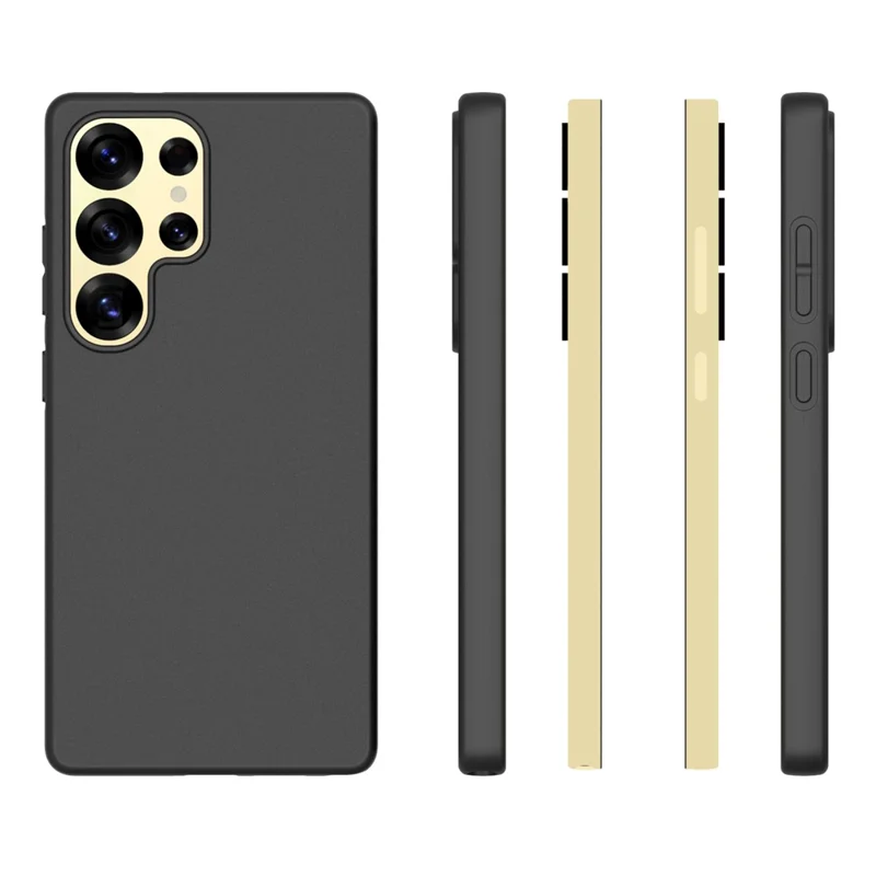10Pcs / Pack For Samsung Galaxy S25 Ultra Case Anti-Fingerprint Soft TPU Protective Cover - Black