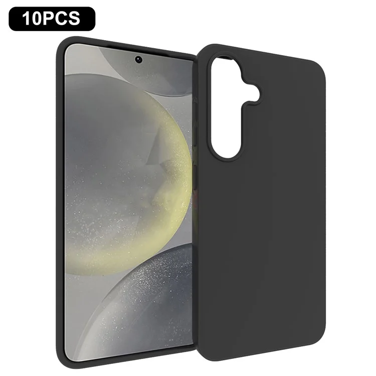 10pcs / Pack Für Samsung Galaxy S25 Hülle Anti-fingerabdruck Weiche Tpu-schutzabdeckung - Schwarz