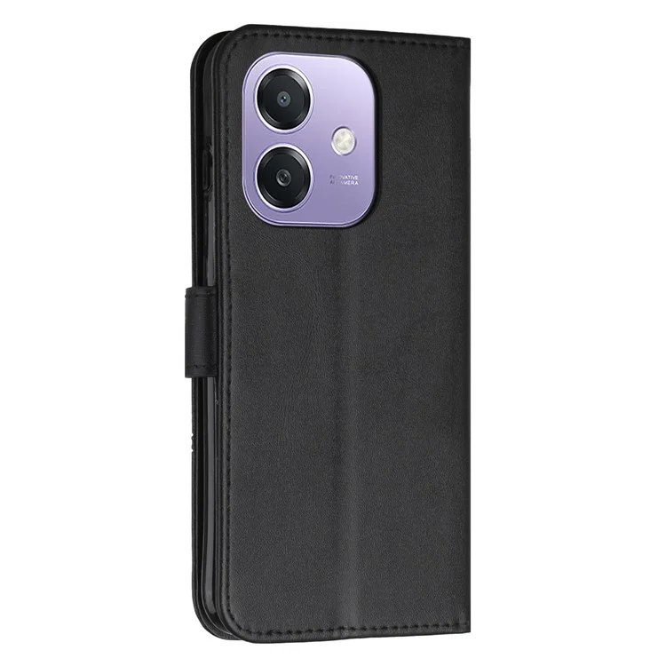 Für Oppo A3x 4G / 5G (indien) / A3 4g / 5g / A40 4G / A60 5G Hülle Ständer Flip Protective Leder Telefonabdeckung - Schwarz