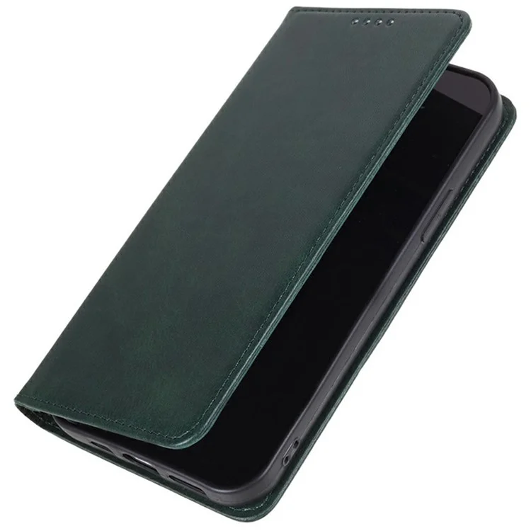 Para Samsung Galaxy S25 Case Fuerte Magnetic PU Cuero Cover de la Ternera Textura de la Pantorrilla - Verde