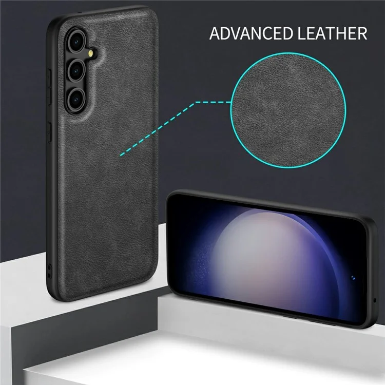 Para Samsung Galaxy S25 Case Retro Retro Cooled PC+TPU Telephip Cover - Negro