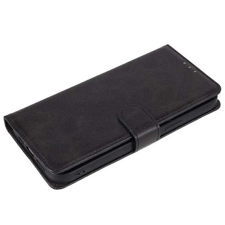 Pour Samsung Galaxy S25 Case PU le Cuir Portefeuille de Protection de la Couverture de Téléphone - Noir