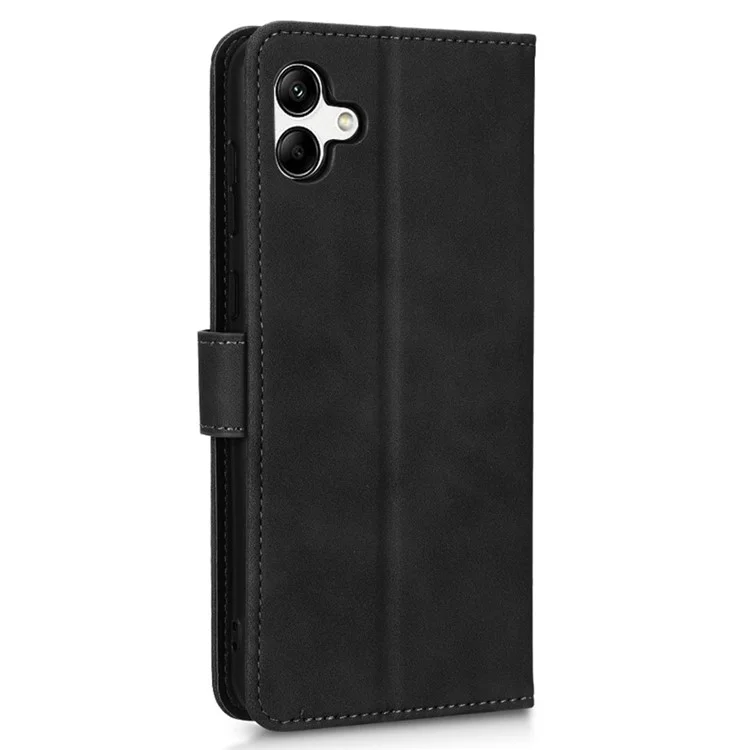 Per Samsung Galaxy A04 4G (164,4 x 76,3 x 9,1 mm) Sensazione di pelle al tatto Custodia per telefono in pelle magnetica PU con protezione completa Stand Wallet Custodia a portafoglio anti-urto - Nero