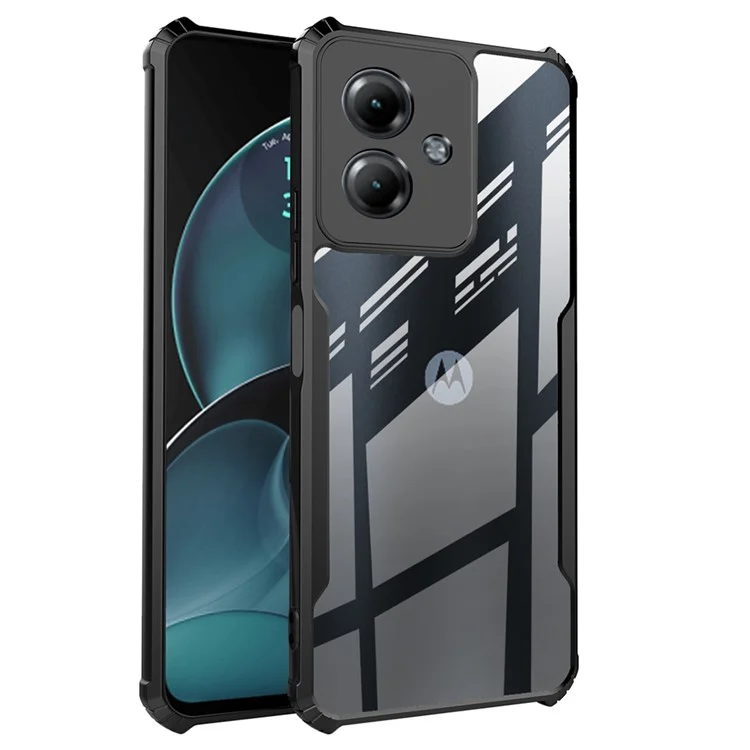 Compra a Granel para Motorola Moto G55 5G Reforçado Cantos TPU+Capa de Telefone Acrílica Transparente