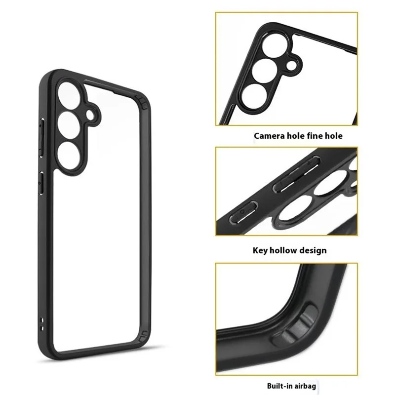 For Samsung Galaxy S25 Case Shockproof PC+TPU Clear Back Phone Cover