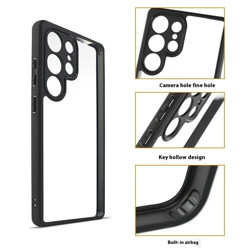 Pour Samsung Galaxy S25 Ultra Case Stroproproof pc + Tpu Clear Back Phone Cover