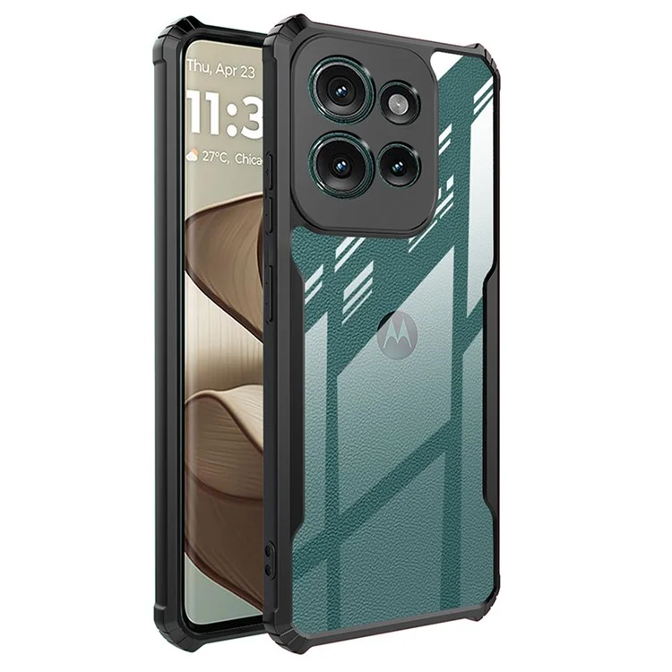 Bulk Kaufen Für Motorola Edge 50 5G Hülle Stahl Ecken Tpu+acryl Clear Telefonabdeckung