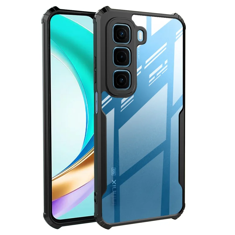 Compra a Granel Para Infinix Hot 50 5 g de Esquinas Reforzadas Tpu+cubierta de Teléfono Acrílico Transparente