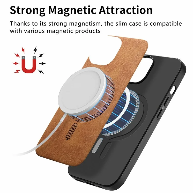 For Nothing CMF Phone 1 Leather Back Case Compatible with MagSafe Skin-Touch Phone Cover - Pink