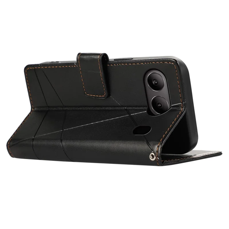DF-06 Для OnePlus Nord 4 Phone Case Line Imprint Leather Swellet Cover - Черный