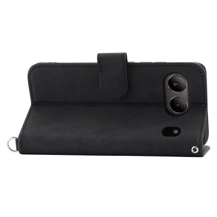 Per OnePlus Nord 4 Case Pattern Flower Papertoni in Pelle Pechetto Coperchio Con Cinturino - Nero