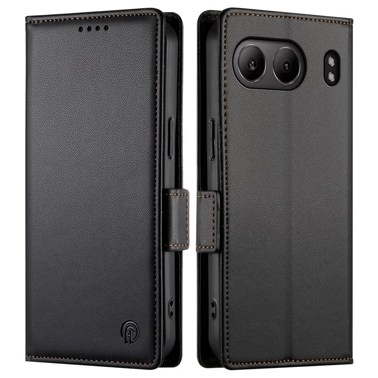 DF-010 For OnePlus Nord 4 Stand Case PU Leather Wallet Phone Cover - Black