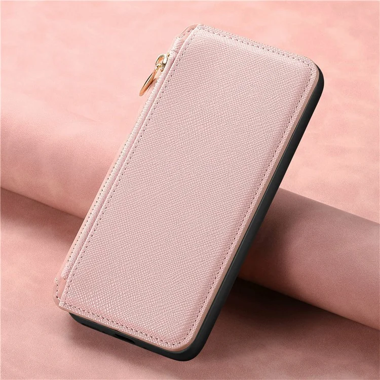 Caseneo Para Huawei Pura 70 Ultra Caso Cruzamento Couro Couro Destacável Tampa de Telefone Magnético - Rosa