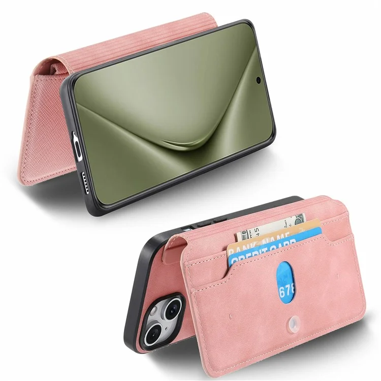 Caseneo Para Huawei Pura 70 Ultra Caso Cruzamento Couro Couro Destacável Tampa de Telefone Magnético - Rosa