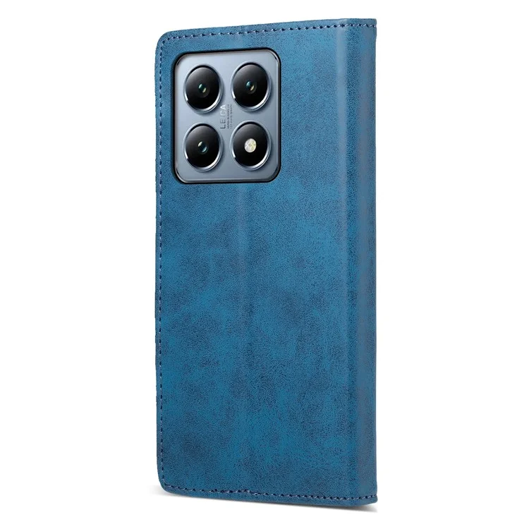 DF-05 Per Xiaomi 14T Pro Wallet Case RFID Bloccante Pechetto Pettura PU - Blu