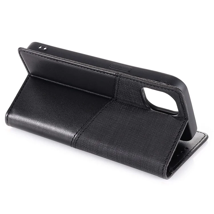 MUXMA MX109 Wallet Stand Case For Iphone 14 Plus, Magnetic Auto-absorbed PU Leather Phone Cover With RFID Blocking Function - le Noir