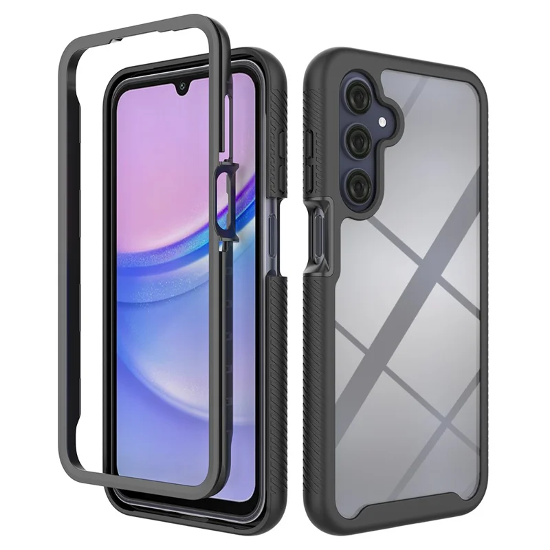 Pour Samsung Galaxy A16 5G / A16 4G Étui Anti-Drop 2-en-1 PC+TPU Housse de Téléphone - Noir