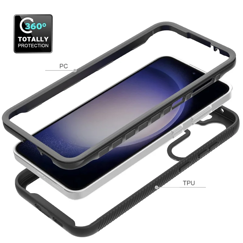 Pour Samsung Galaxy S24 FE Case Anti-Drop 2-in-1 PC+TPU Phone Cover - Noir