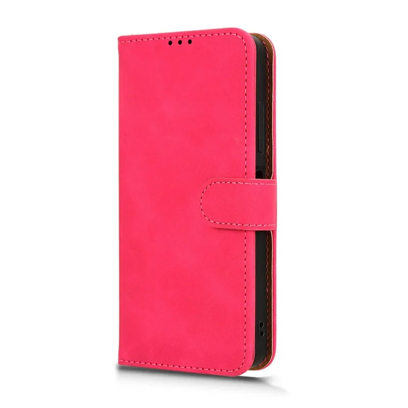 For ZTE Blade A75 5G Leather Case Skin-Feel Anti-Drop Wallet Flip Phone Cover - Rose
