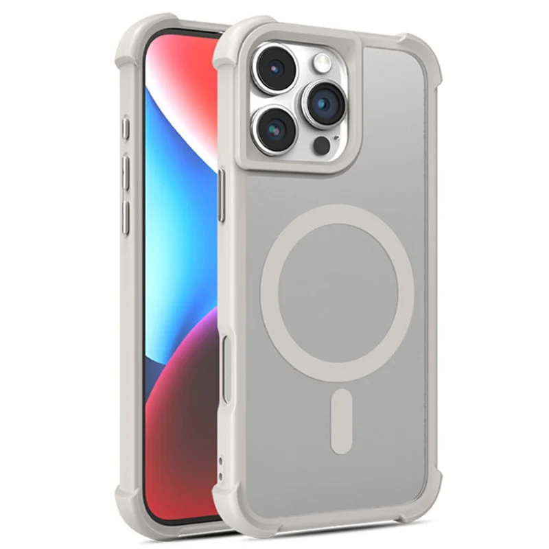 Для Iphone 16 Pro Case Совместится с Magsafe Skin-Touch TPU+PC Phone Cope Phone - Серый