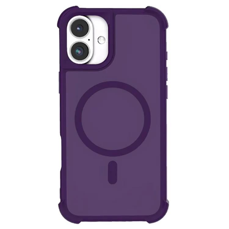Для Iphone 16 Plus Case Совместится с Magsafe Skin-Touch TPU+PC Phone Cover - Фиолетовый