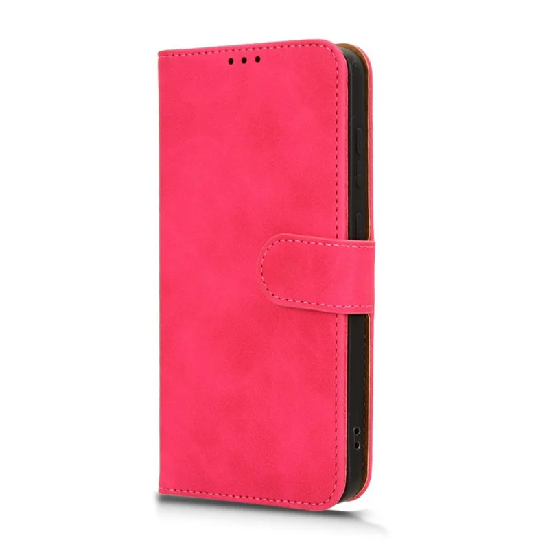 For Samsung Galaxy S24 FE Leather Case Skin-Feel Anti-Drop Wallet Flip Phone Cover - Rose
