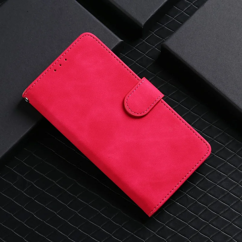 For Samsung Galaxy S24 FE Leather Case Skin-Feel Anti-Drop Wallet Flip Phone Cover - Rose