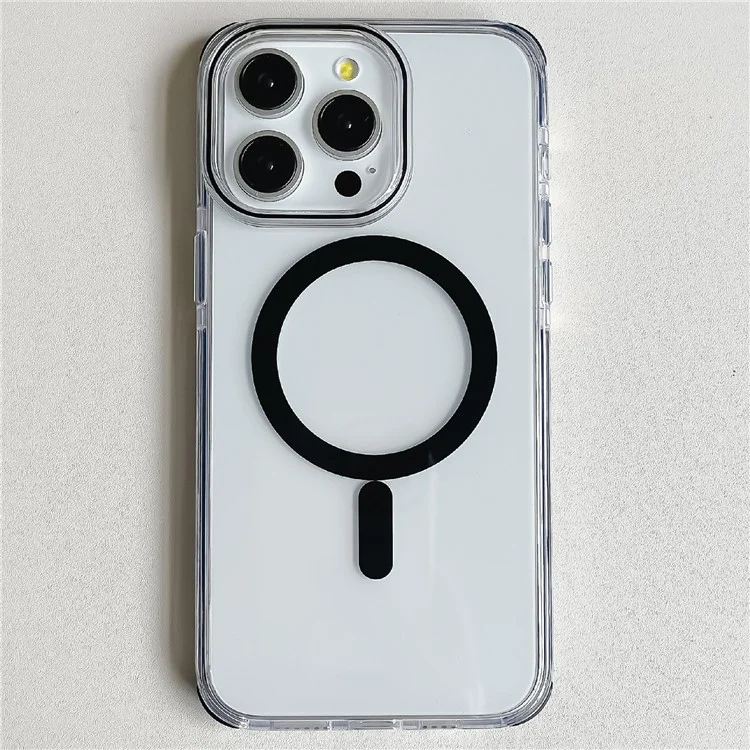 Per Iphone 16 Pro Case Compatibile Con MagSafe PC+TPU Clear Anti-Drop Cover - Nero