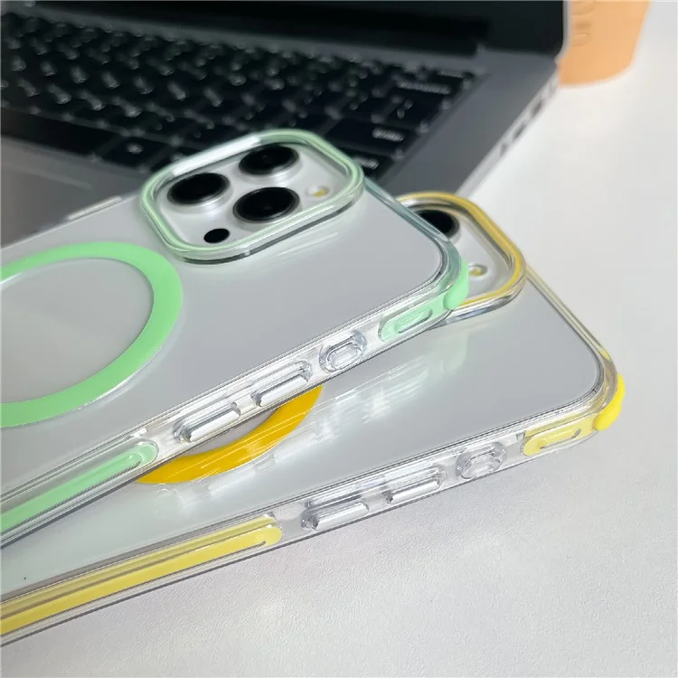 Per Iphone 16 Pro Case Compatibile Con MagSafe PC+TPU Clear Anti-Drop Cover - Nero