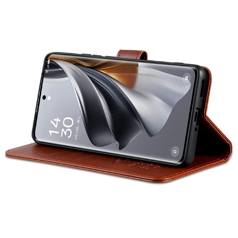 Azns Für Xiaomi 14t Pro Case Anti-Scratch PU Leder-ständer Brieftasche Telefonabdeckung - Braun