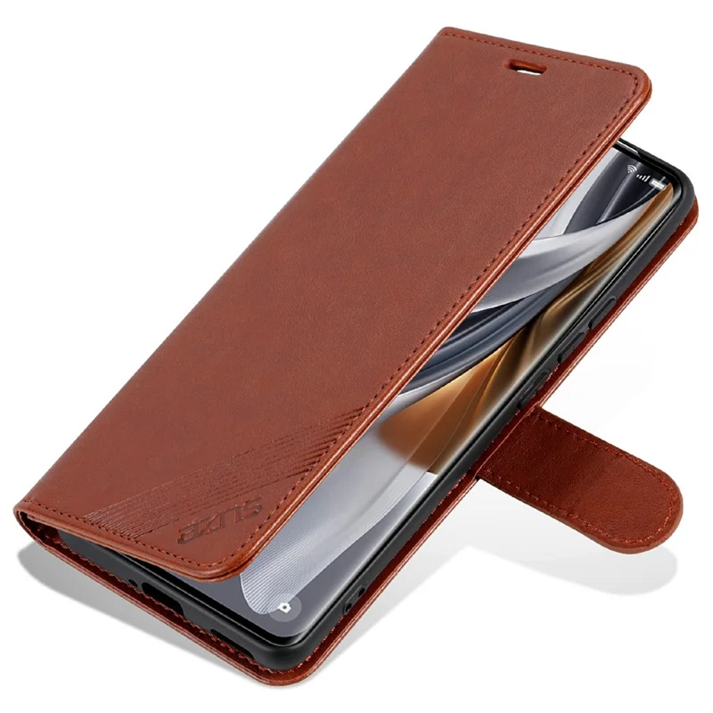 Azns Für Xiaomi 14t Pro Case Anti-Scratch PU Leder-ständer Brieftasche Telefonabdeckung - Braun