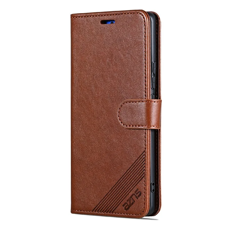 Azns Für Xiaomi 14t Pro Case Anti-Scratch PU Leder-ständer Brieftasche Telefonabdeckung - Braun
